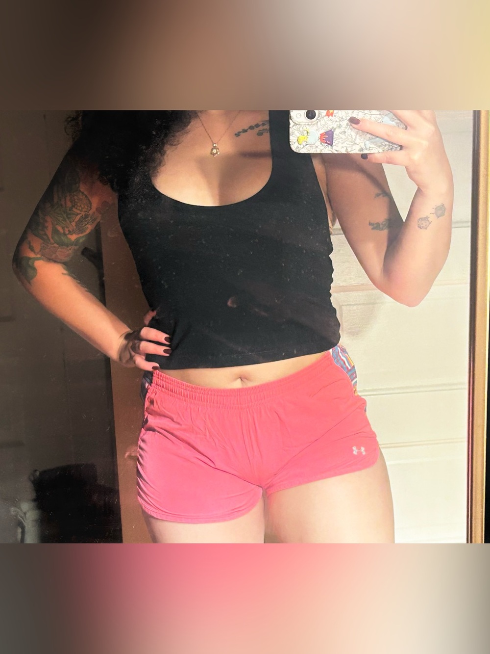 Under Armour Coral Pink Women's Athletic Shorts
